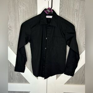 262. IZOD Black Button Down Shirt
